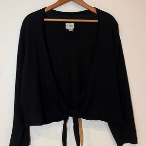 Chico’s Size 1 Black Womens Sweater With Knot
